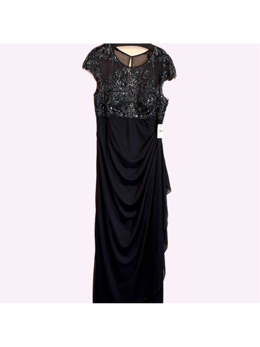 XSCAPE Navy Floor Length  Evening Gown
NWT (Firm Price)